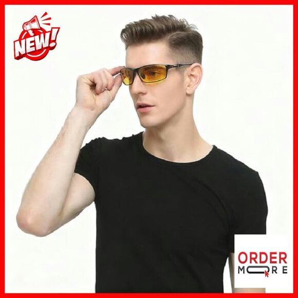 Polarized Night Vision Driving Glasses UV400 Protection Unisex Metal Frame main image 4